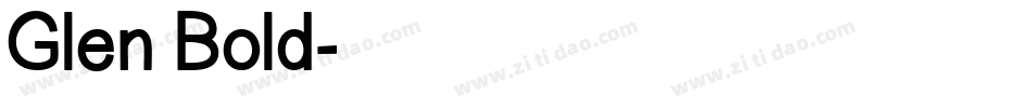 Glen Bold字体转换